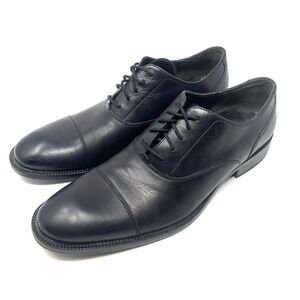 Cole Haan Black Leather Cap‎ Toe Oxford Dress Shoes Classic Business Formal